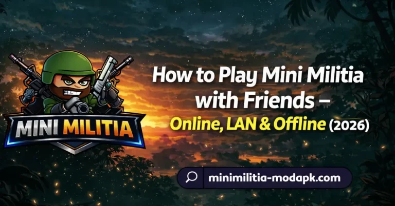 How to Play Mini Militia with Friends – Online, LAN & Offline (2026)